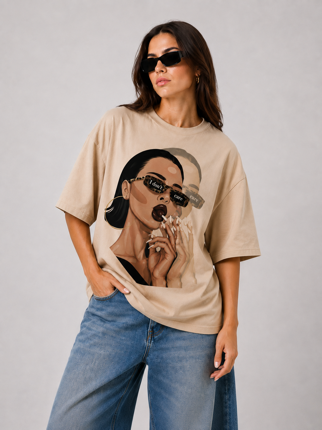Unbothered oversized tee