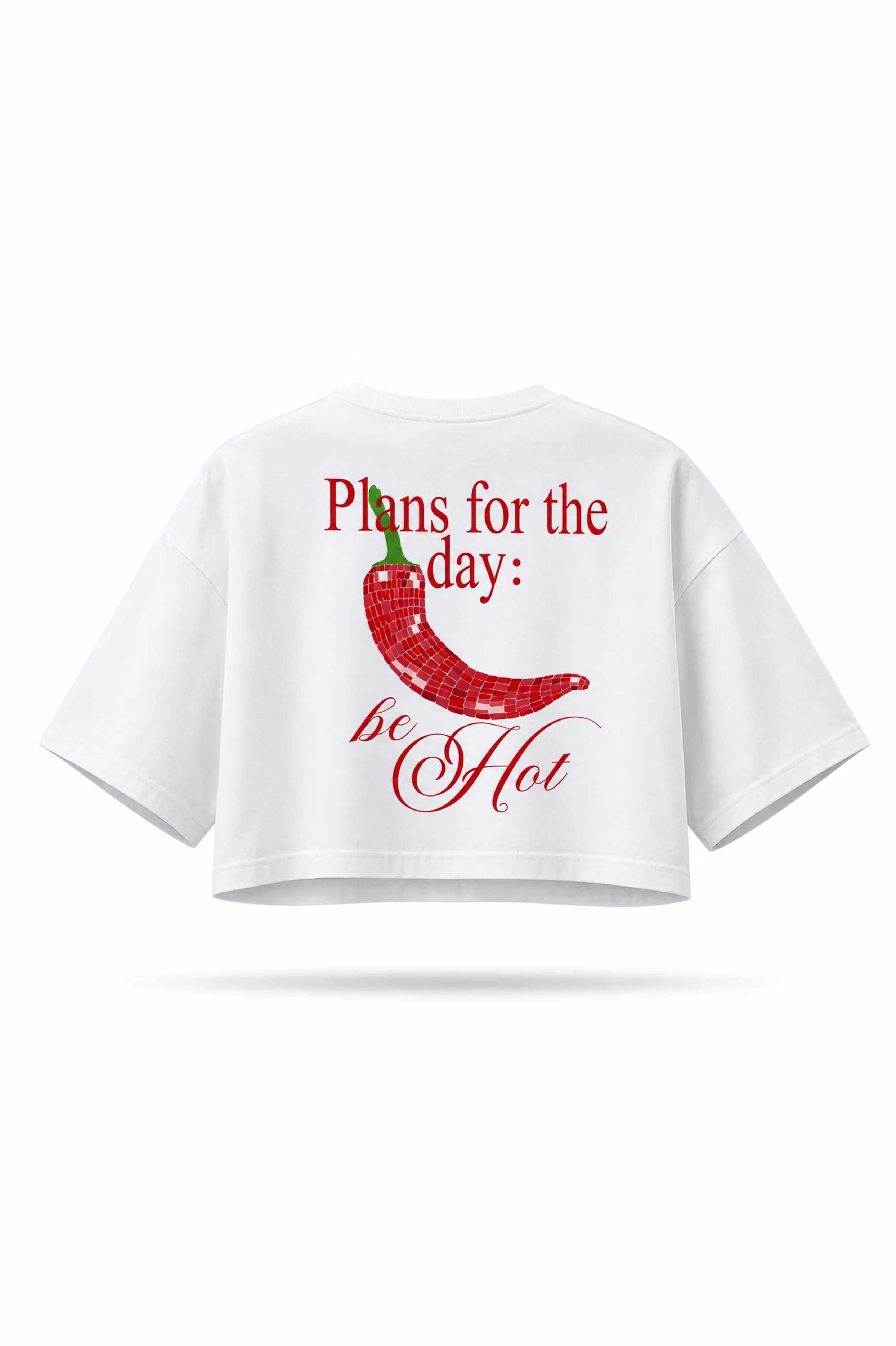 Chilly & Spicy Crop Oversized Tee 🌶️