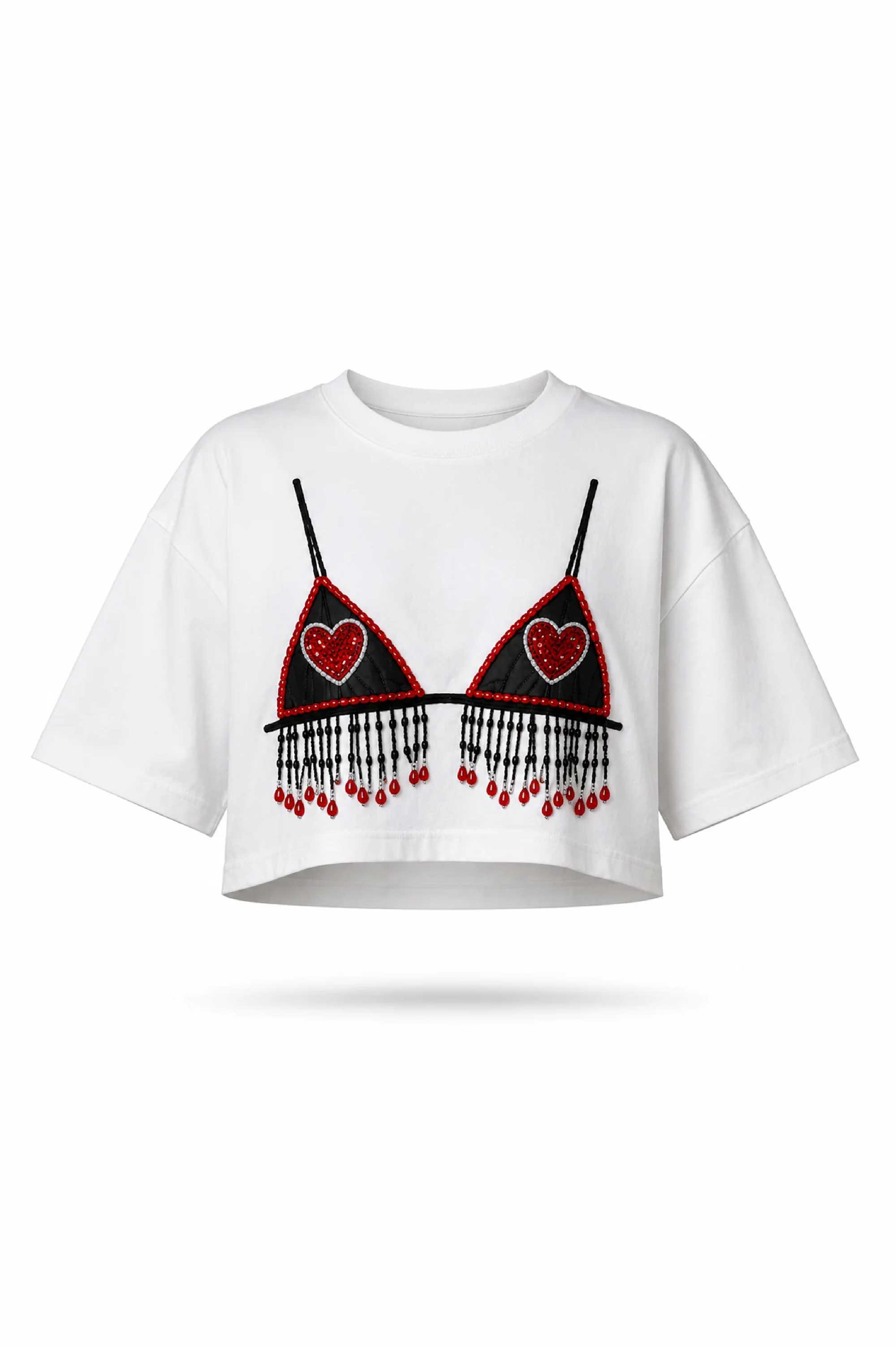 Kiss & Chaos Oversized Crop Tee