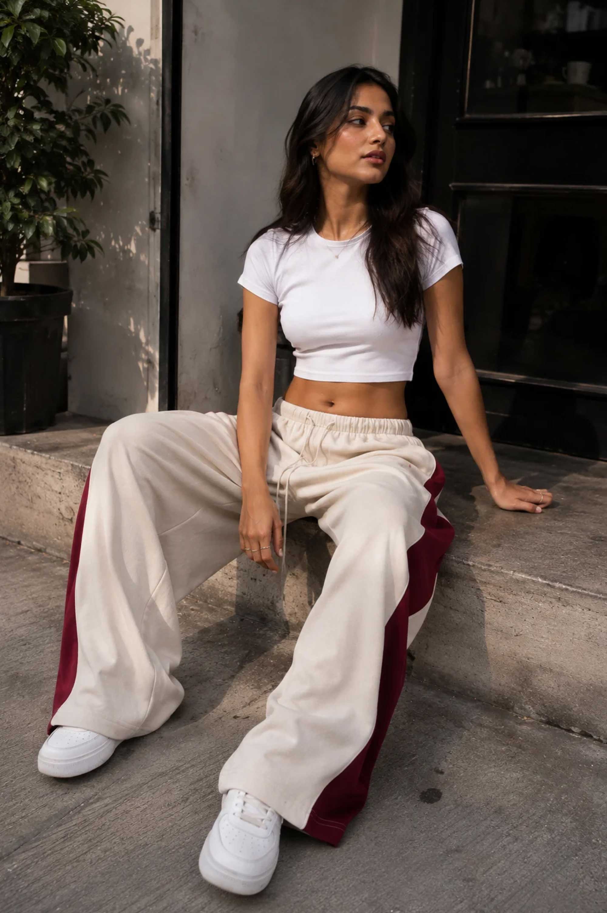 Wine Rush Wide-Leg Jogger