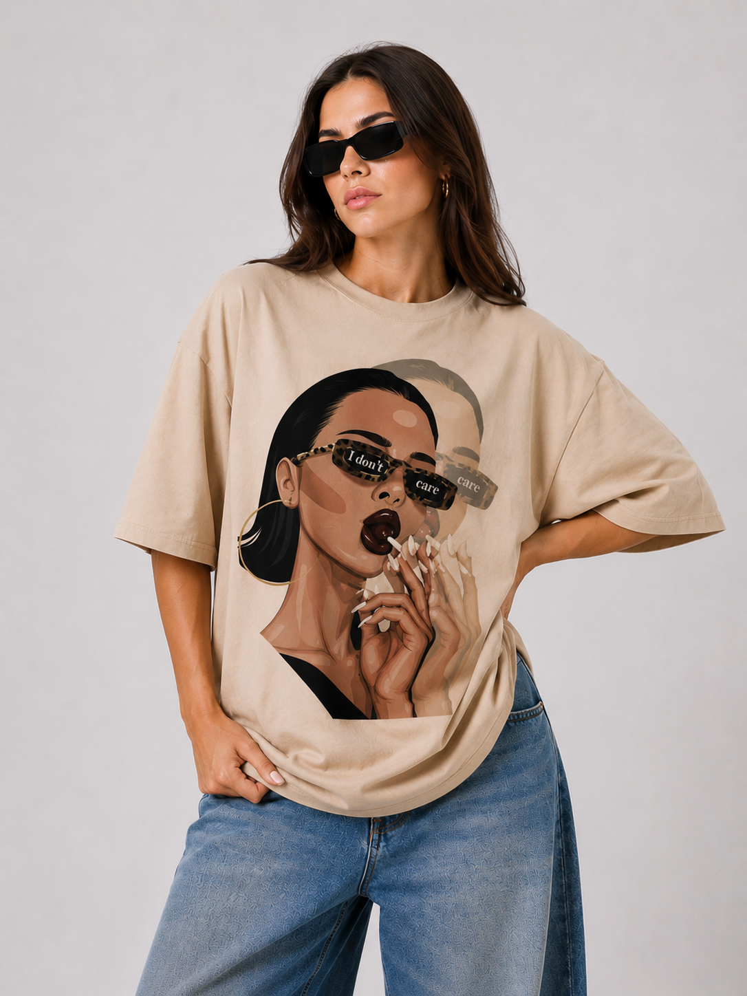 Unbothered oversized tee