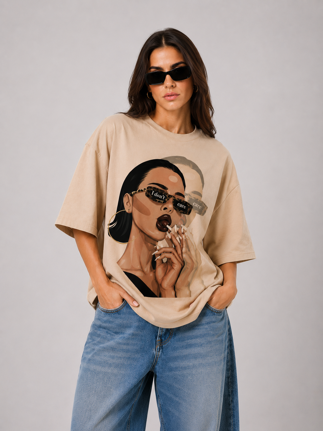 Unbothered oversized tee