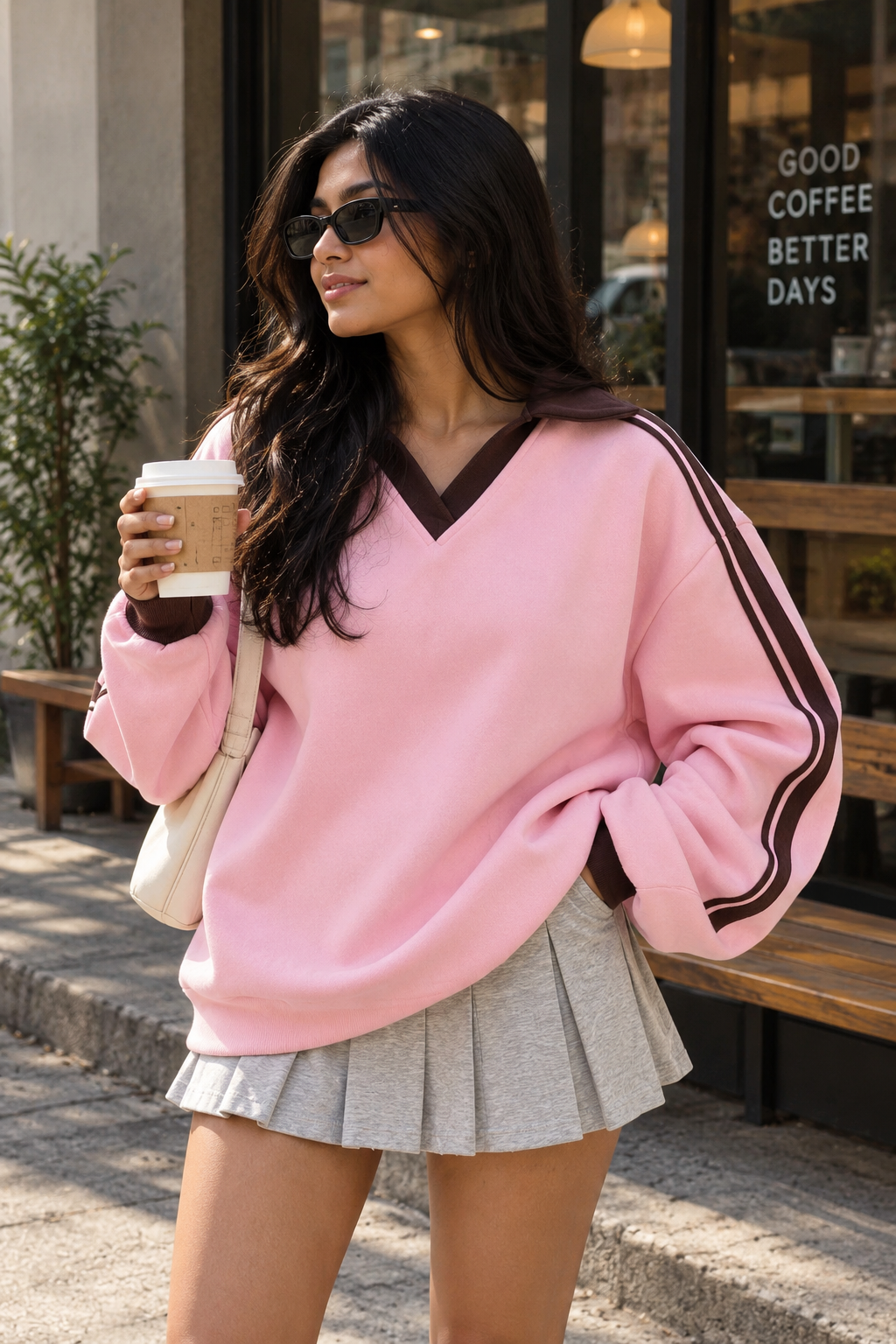 PINK LATTE SWEATSHIRT