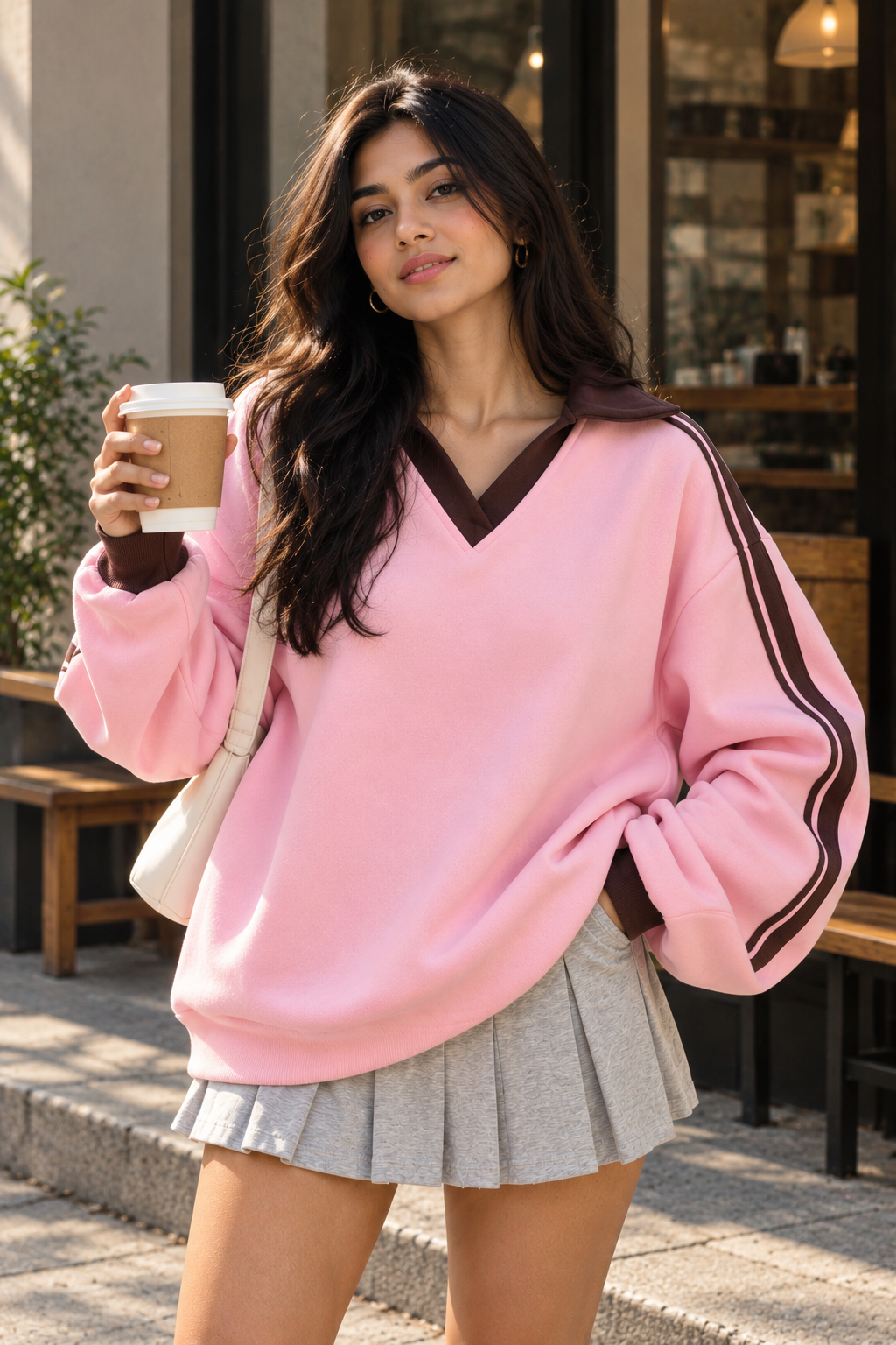 PINK LATTE SWEATSHIRT