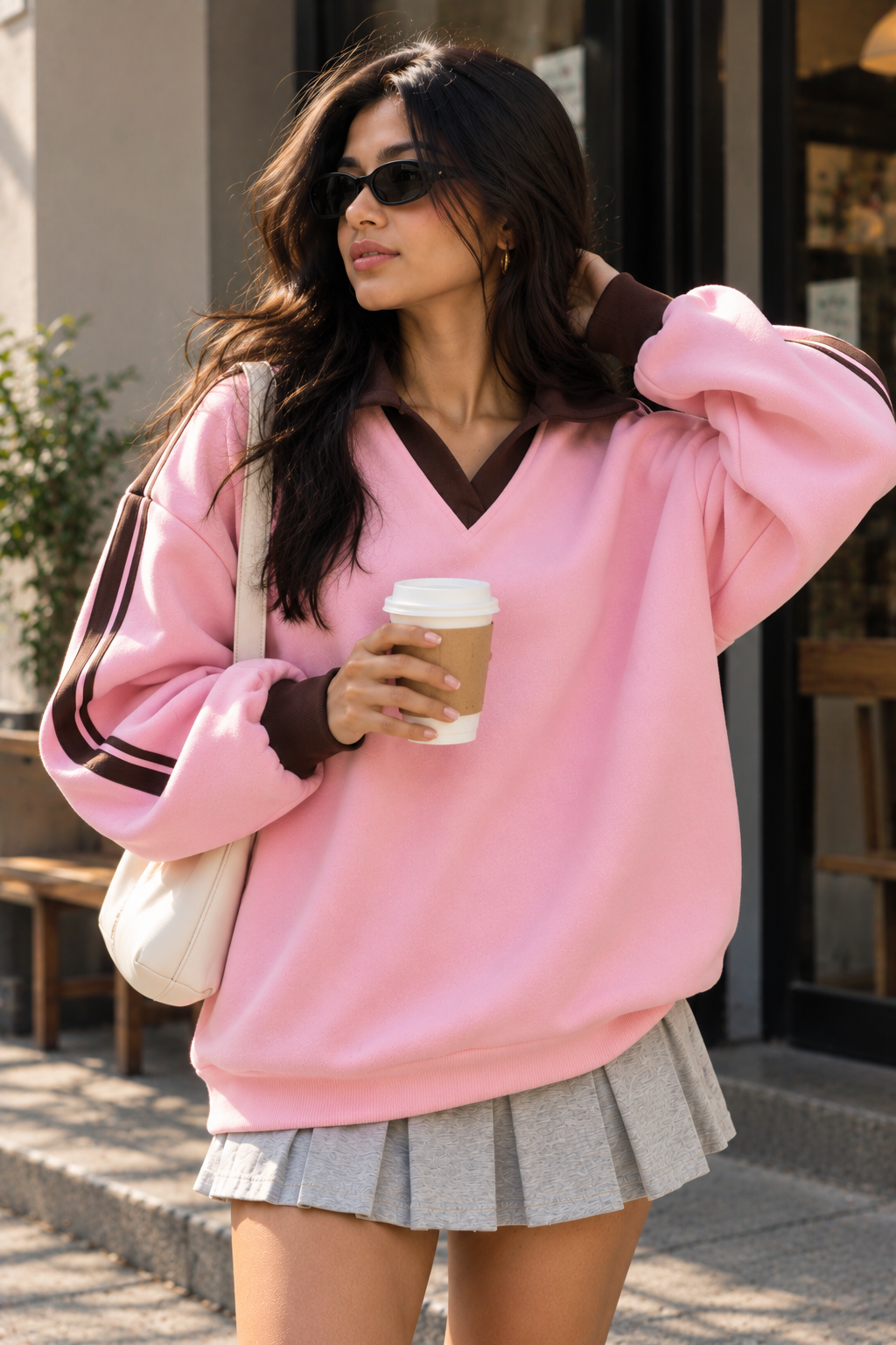 PINK LATTE SWEATSHIRT