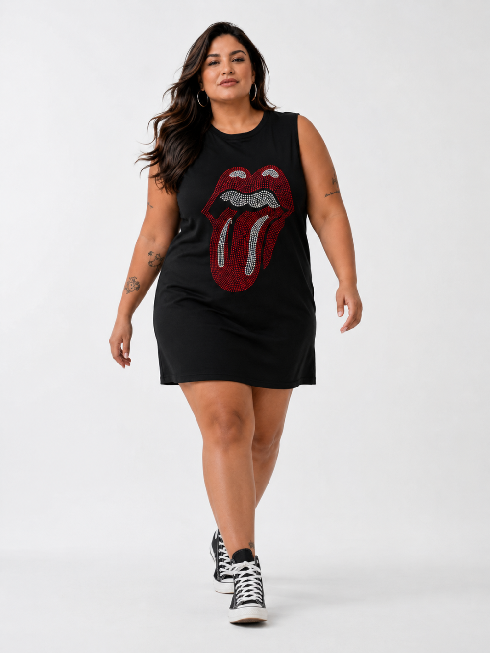 Lipstick & lies’ T-shirt dress