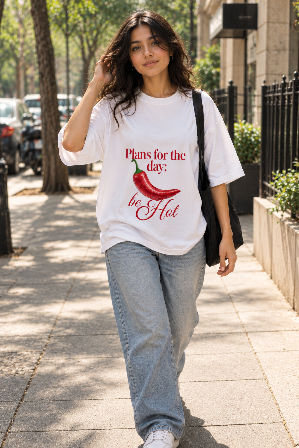 Chilli Crush oversized Tee
