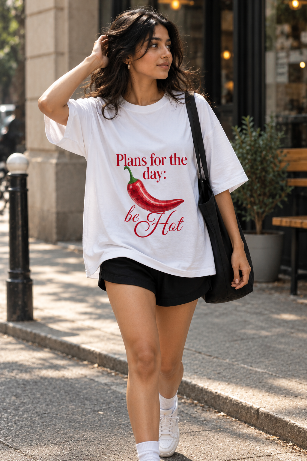 Chilli Crush oversized Tee