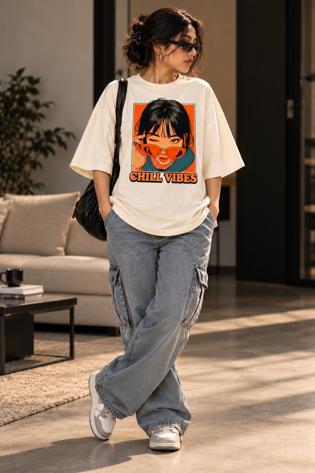 Chill Vibes oversized tee