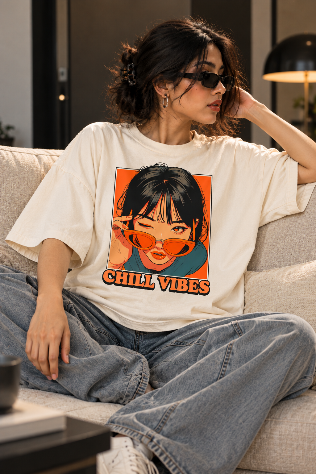 Chill Vibes oversized tee