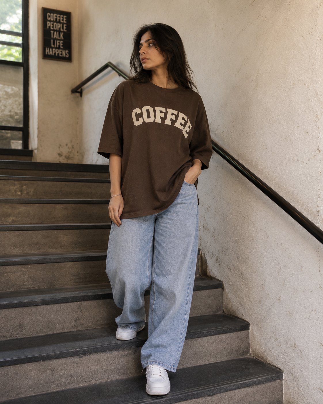 Coffee love oversized tee