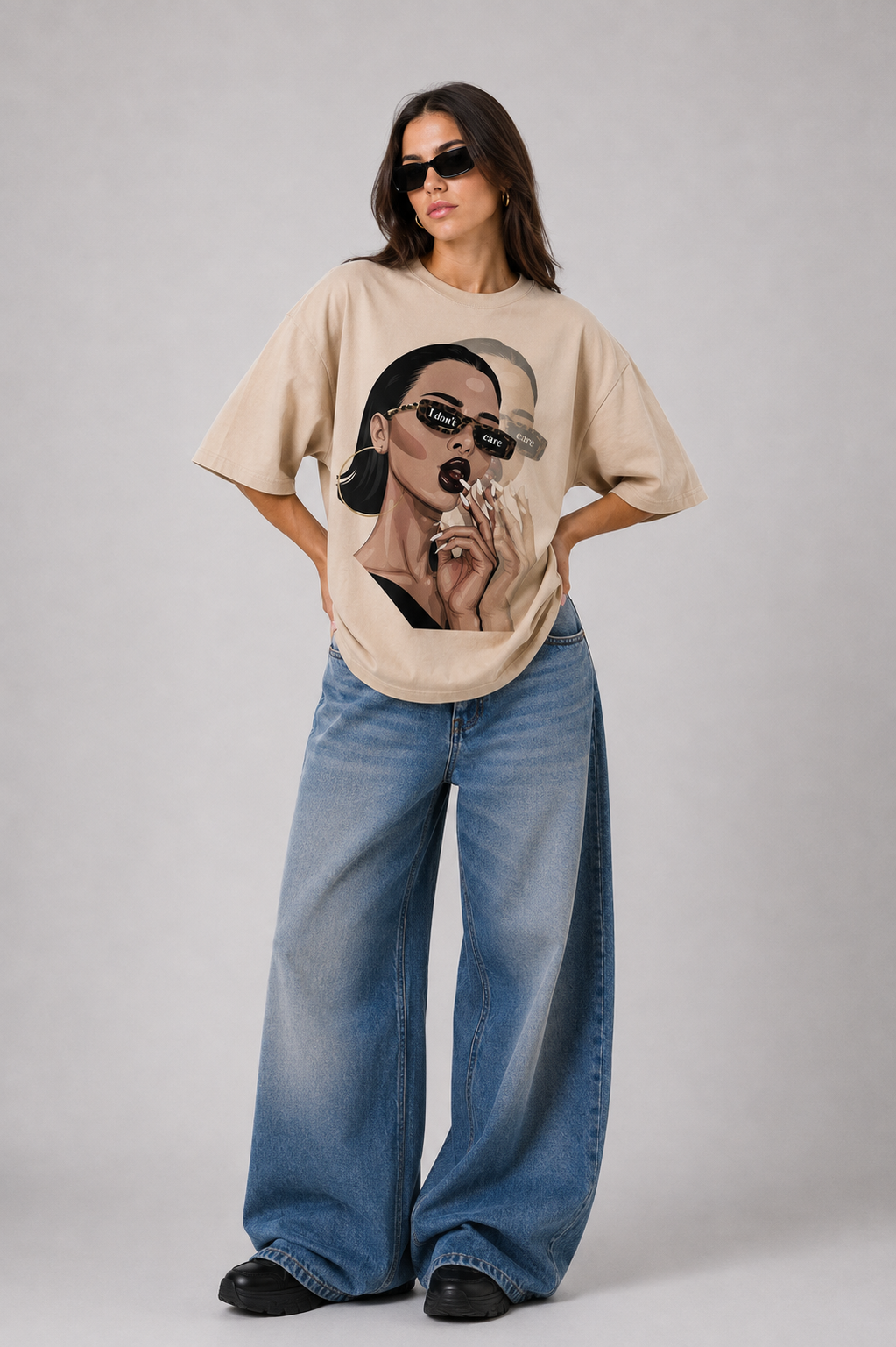 Unbothered oversized tee